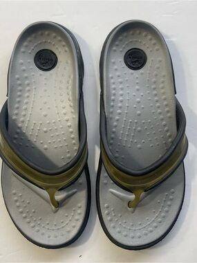 Crocs pRepair Recovery Flip Flop Sandals Grey Black Olive Green Men 4 Women 6